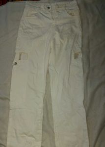White Cargo Jeans