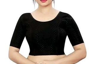 Elegant Black Blouse,stretchable necklace