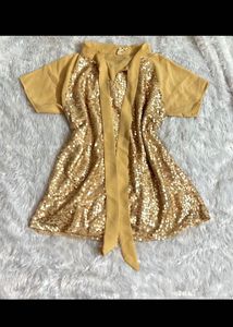 Y2K Sparkling Gold Sequin Top✨✨