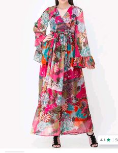 Vibrant Floral Maxi Dress