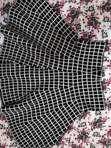 Checkered Knit Mini Skirt