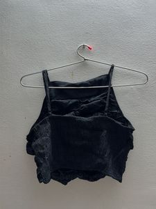 Black Ruched Camisole Top