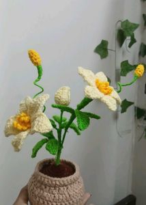 Handmade Crochet Flower Plant
