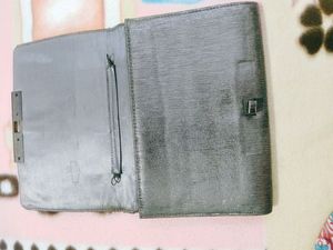 Silver Woven Clutch