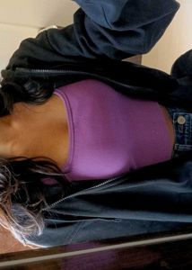 Purple Textured Crop/Tank Top