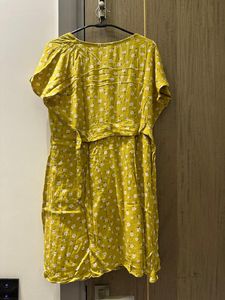 last price Chic Yellow Floral Button-Down Dress