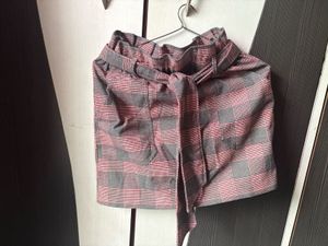 Plaid Mini Skirt with Belt Detail