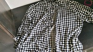 Checkerboard Print shirt unsued
