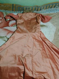 Elegant Peach Anarkali Dress