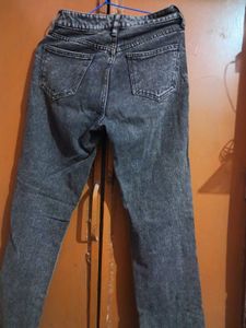 Gray Washed Denim Jeans