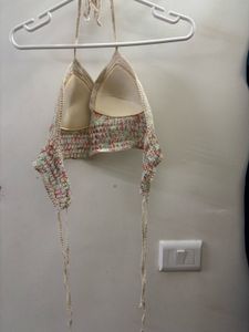 Crochet Halter Bikini Top