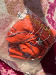 Orange Long Sleeve Mini Dress