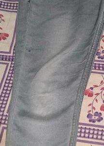 Light Blue High-Waist Button Detail Denim Jeans |
