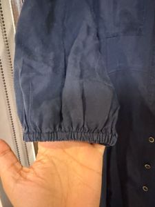Forever New Navy Blue Button-Down Midi Dress