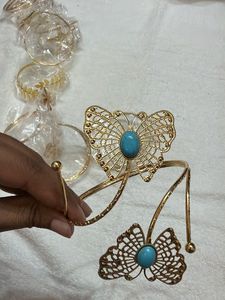 Gold Butterfly Arm Cuff Bracelet