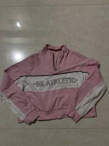 Pink 'Be Athletic' Quarter Zip Sweatshirt