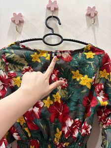 Floral Bell Sleeve Crop Top BRAND NEW