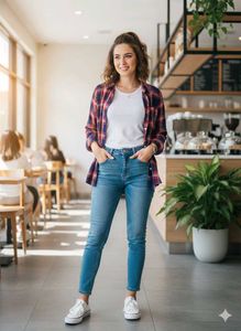 BARE DENIM Plaid Rayon Shirt