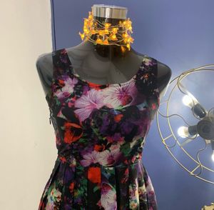 Floral Print Fit &amp; Flare Dress