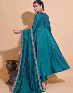 Teal Kurta Set with Dupatta