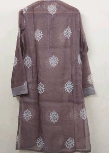 Elegant Brown Embroidered Kurta