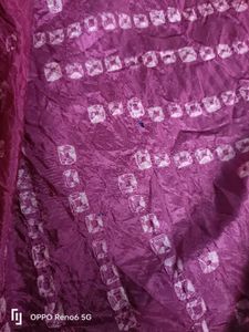 Beautiful Magenta Bandhani Silk