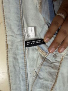 Distressed Denim Mini Skirt