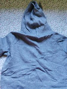 Grey Hoodie with Sparkly Drawstrings