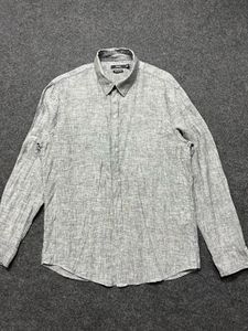 Men's Grey Linen Shirt