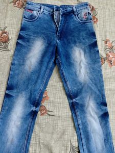 Blue Washed Denim Jeans
