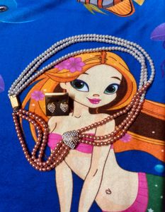 sale/Pearl Necklace and Earrings Set