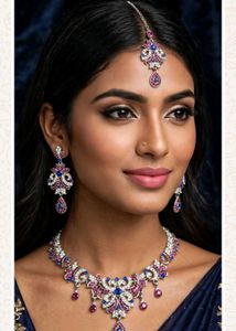 Exquisite Kundan &amp; Polki Jewellery Set