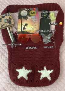 Crochet Messenger Star Bag