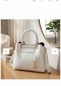 Metro Women White Satchel Bag