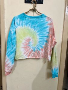 Tie-Dye Cropped Sweatshirt