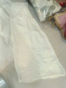 Elegant White Kurta Set with Flared Sleeves