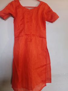 Orange Color Kurta Kurtis