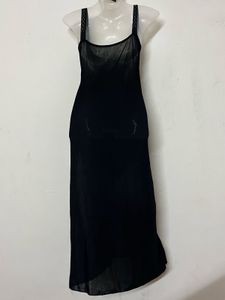 plus size Sleek Black Slip Dress