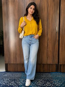 Mustard Yellow Button-Up Tunic