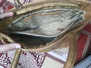 Stylish Tan Textured Handbag