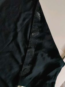 Elegant Black Abaya with Sequins