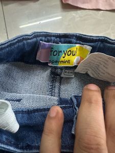 Blue Denim Shorts with Button Detail