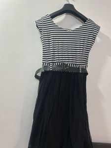 Striped Fit & Flare Dress