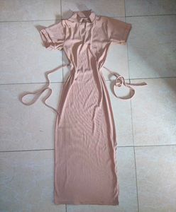 Elegant Light Pink Midi Dress🩰🥃🍸🤌🏇