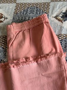 Pink Wide-Leg Jeans