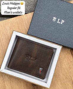 Louis Philippe Black Leather Men's Wallet