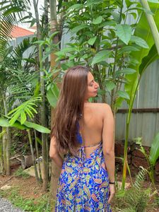 Bohemian Print Backless Maxi Dress