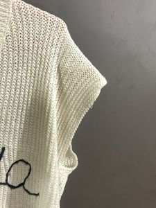 Cream Knit Cropped Top