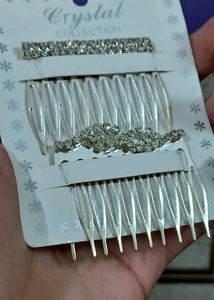 Diamond Hair Clip 4pc Set
