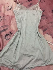 Elegant Lace Trimmed Slip Dress